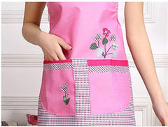 75 * 72cm Kitchen Sleeveless Apron with Pocket Waterproof Oil Resistant Floral Women Bib Cooking Baking Cleaning Apron Accessories (Color : A, Size : One Size) (B Free Size)