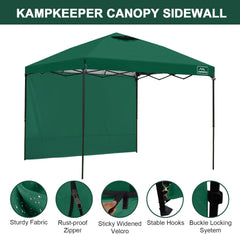 KAMPKEEPER 10X10 Canopy Tent Sidewalls with Zipper for Canopy Frame, 3Pcs Sunwalls Only, UPF50+ Waterproof Side Walls(Dark Grey)