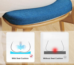 D-Shaped Chair Cushions for Dining Kitchen Office Chairs,Non-Slip High Density Foam Chair Pad with Ties,Indoor Outdoor Furniture Seat Cushion (Orange,17"x16")