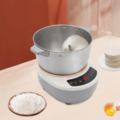 5L Electric Dough Maker Stainless Steel Dough Kneading Machine with Fermentation Function Dough Mixer with Openable Lid and Microcomputer Timer for Pizza & Bread