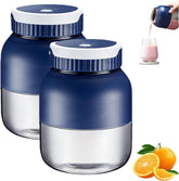 500ml Hand Blender, Blender USB Rechargeable Mini Juicer Cup, Hand Portable Travel Blender Cup, One Cup with Double Lid, Usb-C Rechargeable, Dishwasher Safe (blue*2)