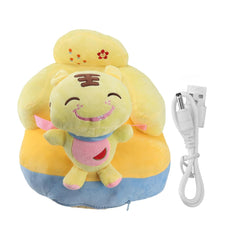 Baby Support Sofa Adjustable Angle, Stable Electric Infant Sit Up Chair, Floor Seat Plush Lounger, Safe Non Material, Lightweight Portable for Indoor Outdoor Use (Rabbit Pattern)