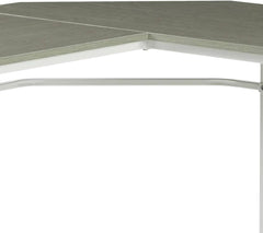 Grey and White L-Shape Computer Desk