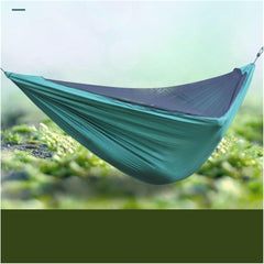 Camping Hammock 2Person Outdoor Camping Hammock 2.8x1.4m/9.2x4.6ft Lightweight Hanging Net Hammocks Tree Straps Swing Backpack (Color : Square Turquoise)