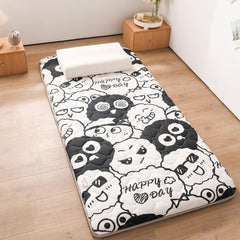 Japanese Futon Mattress Single/Double/Queen/King Size Soft Foldable Roll Up Camping Mattress Guest Bed(B,180x200cm)