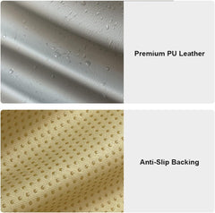 1.8" Thick Dining Kitchen Chair Cushion Memory Foam Round Floor Seat Cushion,PU Leather Round Chair Pad Bar Stool Cushion Anti-Slip (Brown,12inch)