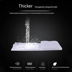 Gazebo Curtains 0.12mm Pergola Waterproof Side Panels Translucent Tarp with Eyelets and Elastic Rope DTVEW (Color : Clear, Size : 22.96x9.84'/7x3m)