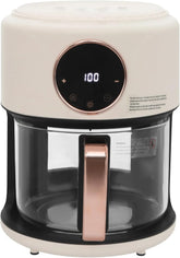 1200W Electric Airy Fryer 4.2L Glass Air Fryer 360° Viewable Airy Fryer White