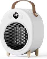 Desktop Heater Small Home Bedroom Portable Heater Digital Timer Heating with 2 Heating Settings, 1000W, White