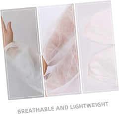 IMIKEYA 50Pcs Disposable Arm Protective Covers Breathable Wear Resistant Over Sleeves for Home Cleaning Kitchen Use Lightweight Skin Protection Sleeves for Dishwashing and Household Tasks