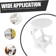 1 PC Modern Round Bedside Table Minimalist Nightstand with Storage for Bedroom Decor Elegant Design for Any Style as Coffee Table Nightstand