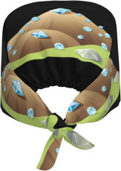 Cleaning Working Cap A Hill of Diamonds Printed Chef Hat for Women & Men, Adjustable, Breathable Black