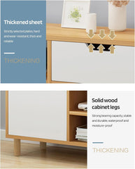 TV Stand,Modern Entertainment Center with 3 Storage Cabinet and 4 Layers Open Shelves, Mid-Century Modern Television Stand for 55 inch TV,TV Console Table Media Cabinet for Living Room, Bedr