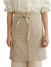 Retro Cotton And Linen Half Apron Studio Shop Flower Art Studio Work Clothes Small Bib