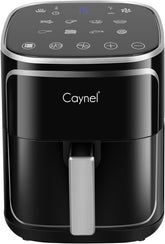 CAYNEL Air Fryer Oven Oil Free Nonstick Cooker with 8 Cook Presets, Detachable Double Basket - 5QT(Black) (Digital)