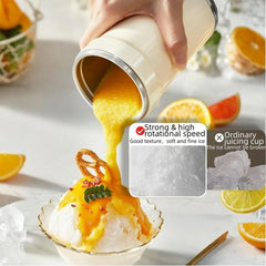 Velytycheon Shaved Ice Juice Cup Portable Blender,Multifunctional Cordless Juicer,Rechargeable Mini Travel Cup,Personal Smoothie Blenders with Leakproof-Lid for Office, Gym, Camping, Travel (450ML B)