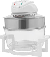 17L Glass Air Fryer, 360-Degree and 110V Viewable Convection Oven with Adjustable Expansion Ring for Home Use, Oil-Free Cooking,French Fries,Fish,Cake