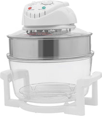 17L Glass Air Fryer, 360-Degree and 110V Viewable Convection Oven with Adjustable Expansion Ring for Home Use, Oil-Free Cooking,French Fries,Fish,Cake