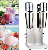 Commercial Stainless Steel Double-Head Milkshake Machine 110V Electric Mixer Suitable For Commercial or Household Use Milk, Ice Cube Milkshake Juicer US