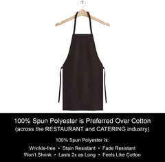 Arkwright Bib Aprons Bulk Pack - Long, Oversized Professional Restaurant Quality, Unisex Kitchen Work Apron for Chefs