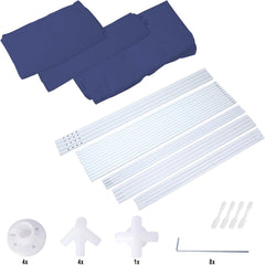 10"x10" Outdoor Party Tent with 4 Removable Walls, Heavy Duty Gazebo Canopy for Weddings, Events, and Backyard Gatherings, Blue