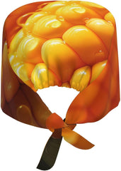 Cleaning Working Cap Corn Printed Chef Hat for Women & Men, Adjustable, Breathable Black