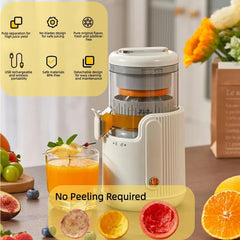 Portable Electric Citrus Juicer, Efficient Extraction for Oranges Lemons Limes, Hands-Free One-Touch Operation, USB Rechargeable & Easy Clean, Mini Juicer Machine for Kitchen Countertop (Red)