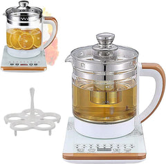 Glass electric kettle with tea strainer, smart electric kettle, the perfect choice for tea enthusiasts (White)