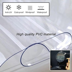 Transparent Waterproof Curtain Pergola Side Panels Door Curtain PVC 0.5mm Heavy Duty Tarpaulin, for Gazebo, Outdoor, Garden (Color : Clear, Size : 3x2m)