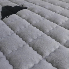 Velvet Futon Mattress with Elastic Band, Foldable Bed Mattress, Roll Up Japanese Floor Mattresses Portable Floor Tatami Mat Guest Bed for Travel Dormitories Camping,F,200x220cm/79x86in