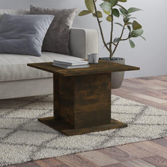 Coffee Table Smoked Oak Engineered Wood Small Coffee Table Accent Living Room Furniture Tables