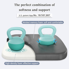 baibu Kitchen Chair Cushions, Dual-Layer Patented Design Molded Memory Foam Dining Chair Pads with Ties and Washable Cover, 17" x 16" x 2", Black