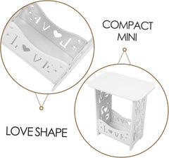 MERRYHAPY Wooden Bedside Table Stylish Design Multi-Functional Nightstand for Bedroom Living Elegant Small End Table for Organizing Essentials Modern