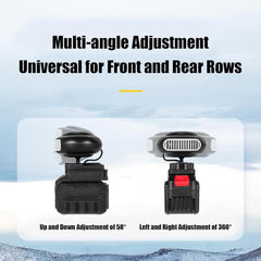 Battery Operated Space Heater, 1500mAh Large capacity Portable Battery Powered Heater, with 360° Adjustable Settings, Dual Cooling & Heating Modes for Car/Camping/Office/Indoor (1 Battery,15-cell)