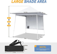 8x8ft Pop Up Gazebo with Backpack Oxford Cloth UPF 50+ Sun Protection Portable Folding Canopy Tent for Beach Camping Outdoor Picnic