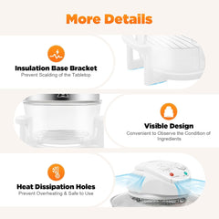 17L Turbo Air Fryer, 110V Halogen Oven Countertop Air Fryer Roaster Steamer w/Recipe Book &Pickup, 360° Vertical Heating Oven Convection Oven Countertop Glass Air Fryer for Chicken, Meat, Fish