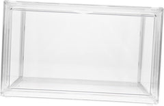 ibasenice Acrylic Stackable Book Storage Box Bins for Organization Bookcase Cube Storage Sealed Bookshelf