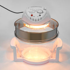 17L Convection Roaster Air Fryer Oven,360° Heating Glass Air Fryer, Multifunction Roaster,for Grilling, Roasting, Baking