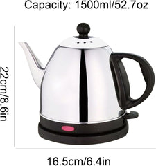 Stainless Steel Electric Kettle Household Large Diameter Easy To Clean Fast Boiling Water Thick Electric Kettle(CH)