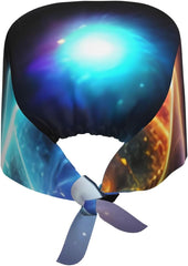 Breathable Work Hat Wonderful Universe Picture Adjustable Comfortable Chef Hat for Women & Men Black