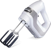 Hamilton Beach Professional 7-Speed Digital Electric Hand Mixer with High-Performance DC Motor, Slow Start, Snap-On Storage Case, SoftScrape Beaters, Whisk, Dough Hooks, Silver and Chrome (62657)