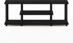Furinno Turn-N-Tube TV Stand, 3-Tier Entertainment Center with Open Shelves, TV Console for TV up to 50 Inch, for Living Room, Bedroom, White