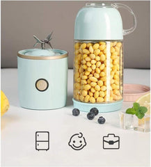 HHWKSJ Portable Blender, Personal Blender, Mini Juicer Cup USB Rechargeable and Personal Size Blender Smoothies,400ml,Fruit Juice, Mixer (Color : B)