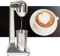 Electric Milk Shaker Maker,180W Commercial Stainless Steel Drink Mixer Machine Smoothie Milk Ice Cream Blender for Kitchen Tea Shops Coffee Shops 110V 650ml 18000RPM (Type 1)