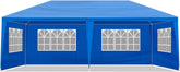10 X 20 Outdoor Wedding Party Tent Camping Shelter Gazebo Canopy with Removable Sidewalls Easy Set Gazebo BBQ Pavilion Canopy Cater Events,Blue