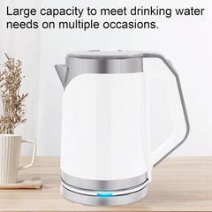 Stainless Steel Electric Kettle Large Capacity High Power Multifunctional Dormitory Automatic Power-Off Electric Kettle(White)