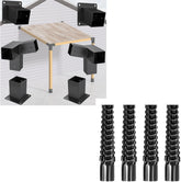 15°Slanted Roof Wall Mount 4x4 Pergola Bracket Kit and Expansion Screw