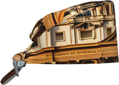 Cleaning Working Cap St Peter's Basilica Printed Chef Hat for Women & Men, Adjustable, Breathable Black