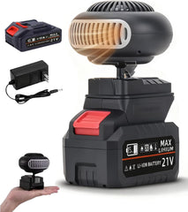 Battery Operated Heaters for Indoors Car, 1500mah Portable Heater Battery Powered with Anti-Tilt, 10㎡ Defogging Car Window Defroster for Cars Office Indoor, Quiet Long Heating (2 * 10 Batteries)