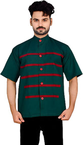 Chef Coat, Chef Jacket Green With Red Smart Design Chef Shirt For Smart Chef Work (small to 6XL size) (MR-03)